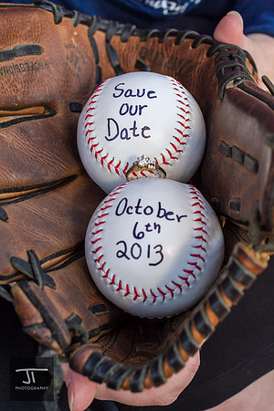 Save the date - balls in glove